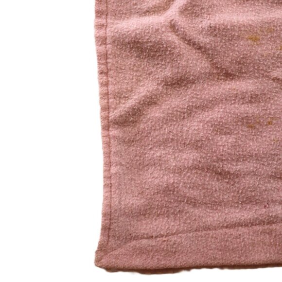 Vintage Home Made Patchwork Blanket 31x27 Has Spots - Picture 5 of 11